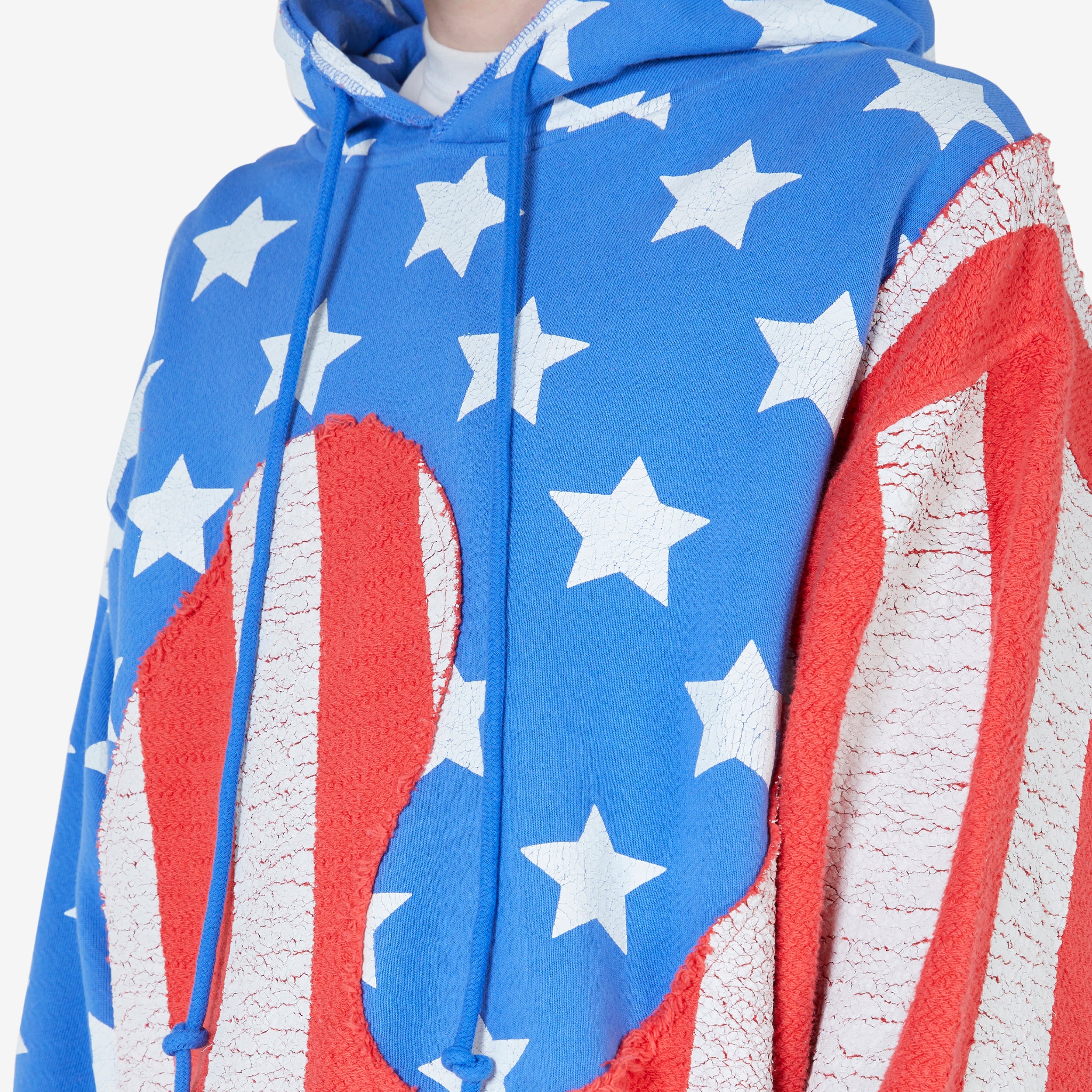 Unisex Stars and Stripes Swirl Hoodie Blue - Image 2