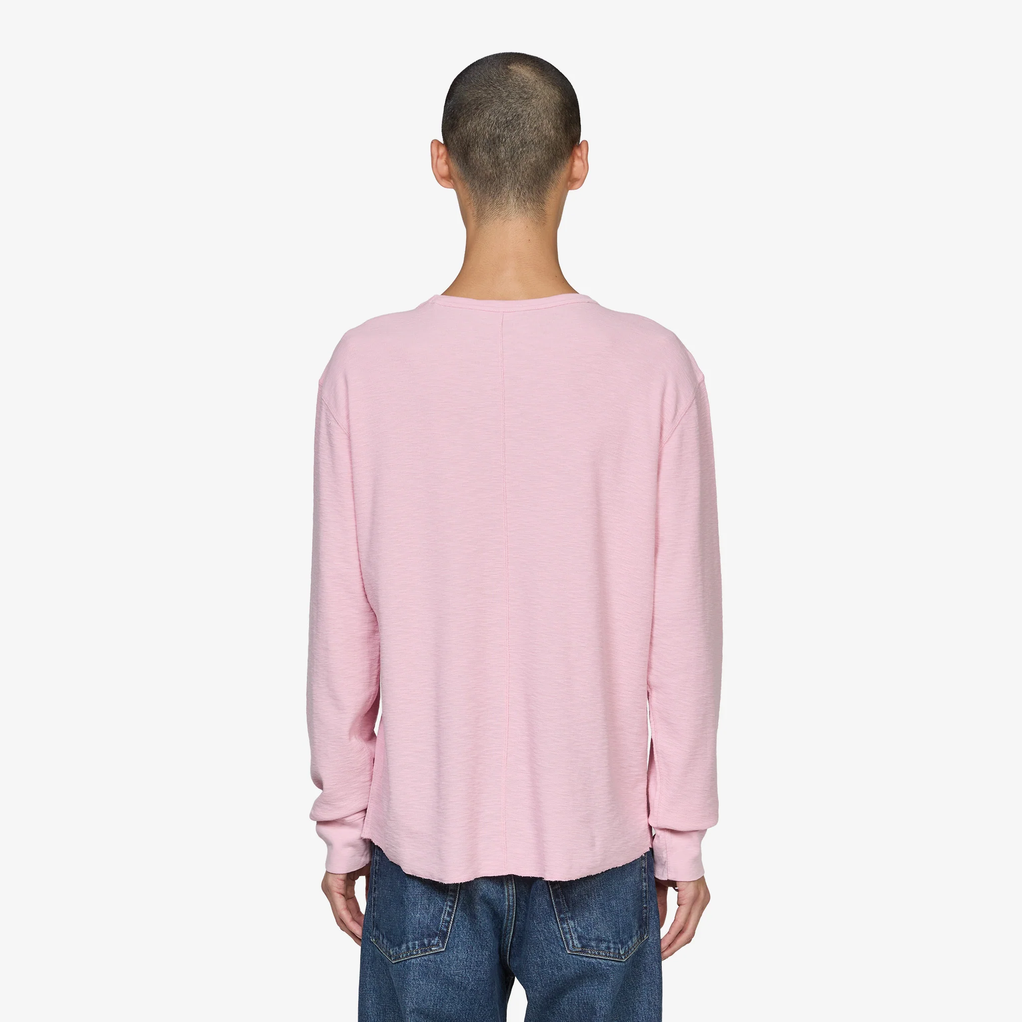 Waffle T-Shirt Longsleeve 690 Pink - Image 4