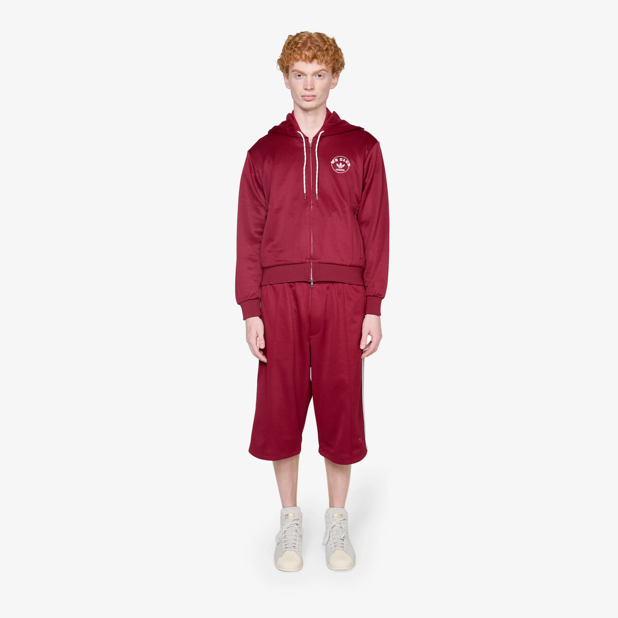 Wales Bonner x Track Hoodie Collegiate Burgundy - Image 4