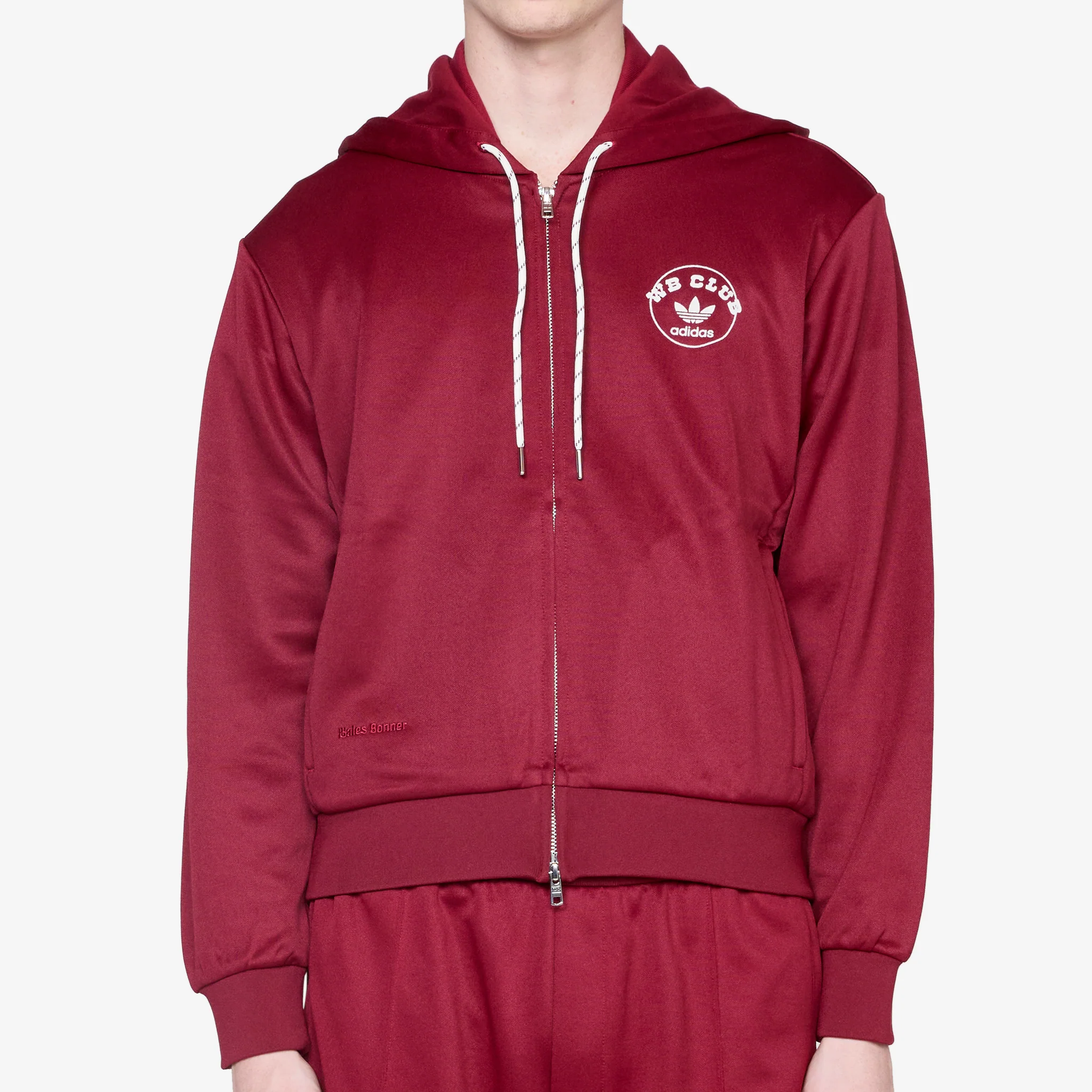 Wales Bonner x Track Hoodie Collegiate Burgundy - Image 5