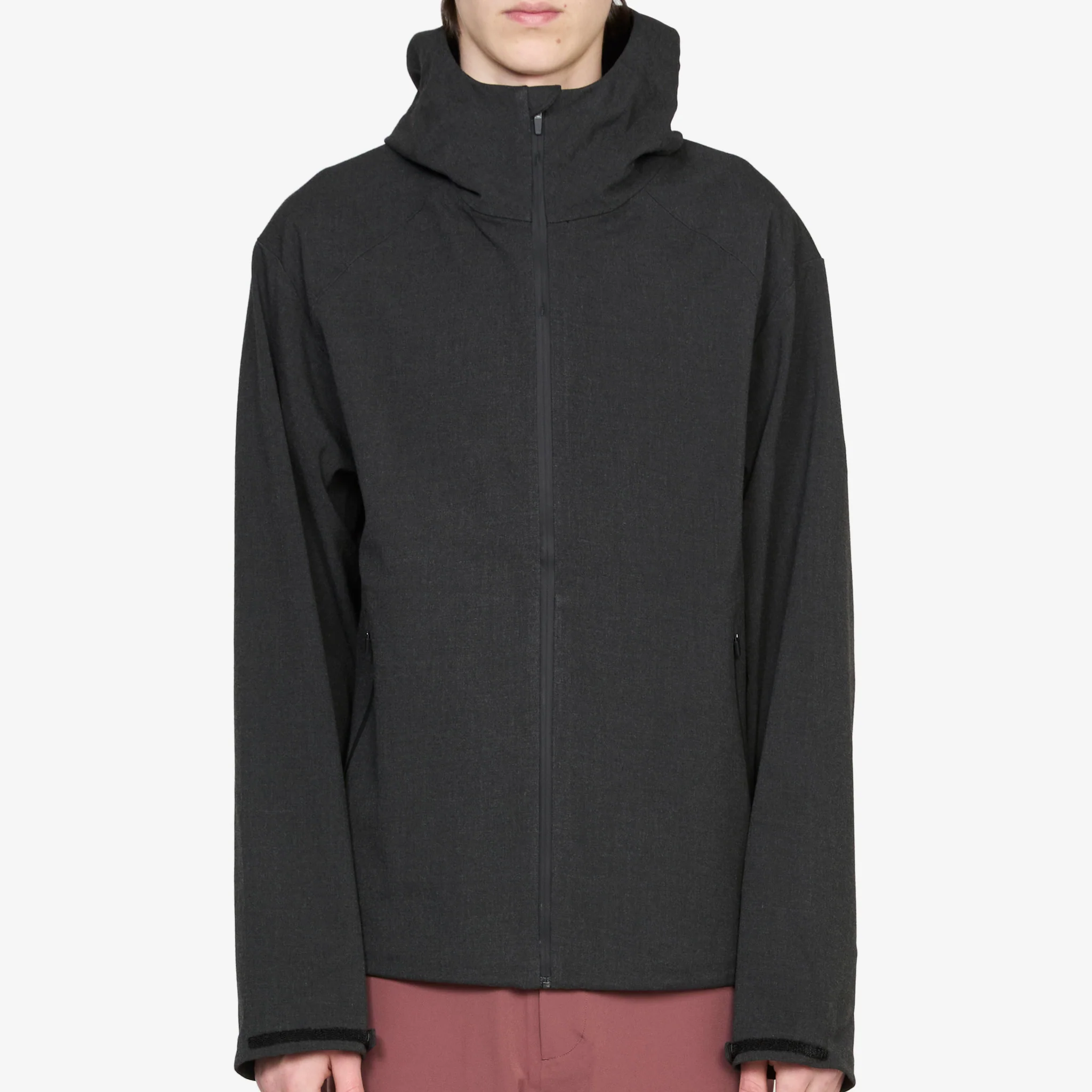Waypoint Texture Hooded Jacket Dark Grey - Image 3