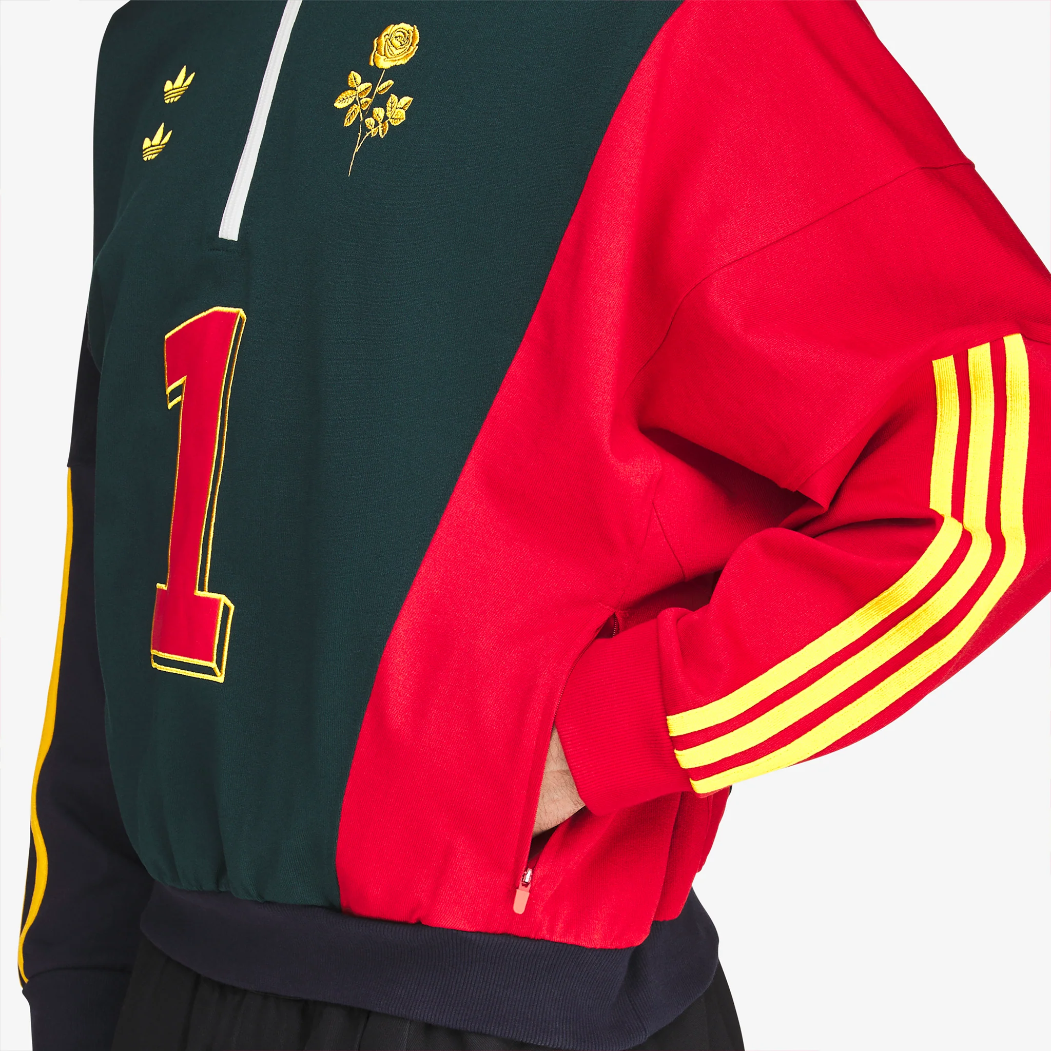 Willy Chavarria x Watsonville Quarter Zip Aurora Ivy | Legend Ink | Better Scarlet - Image 4