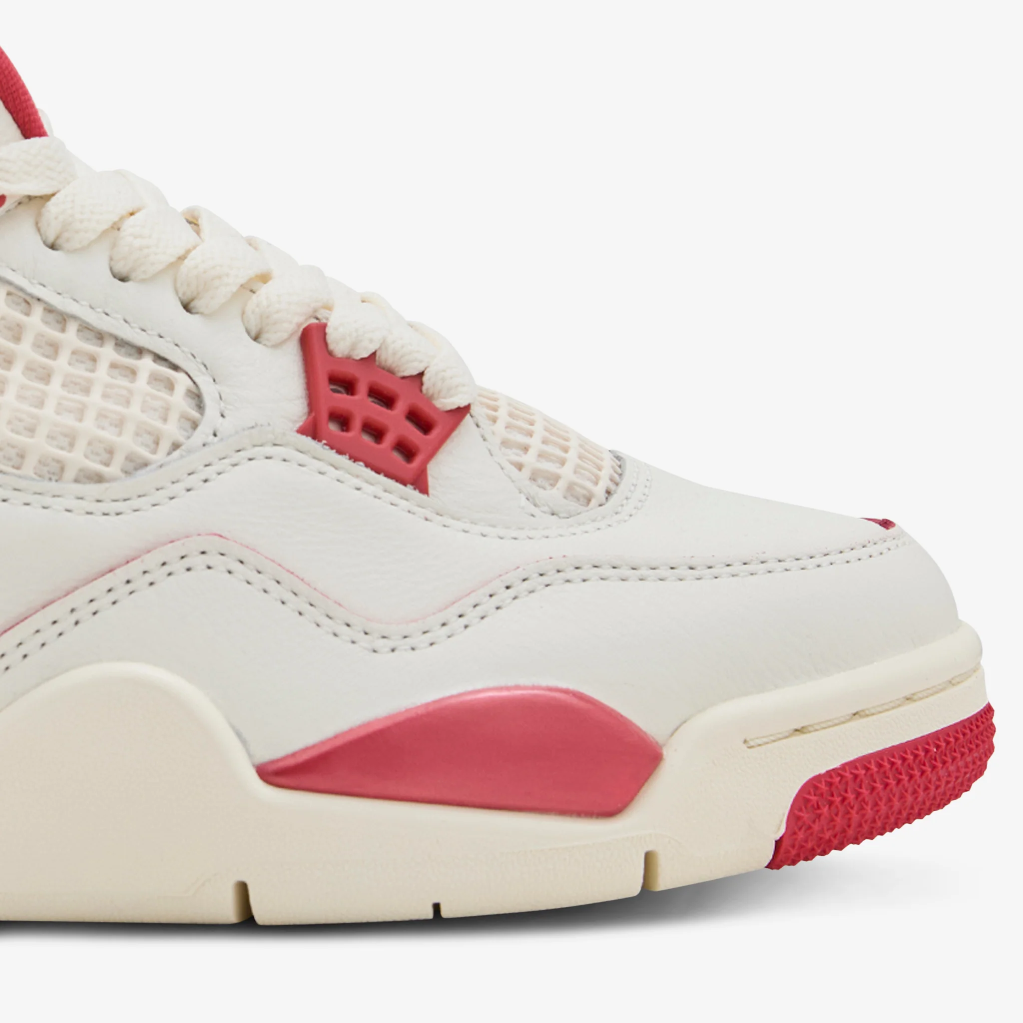 Women's Air Jordan 4 Retro Pale Ivory | Sierra Red | Tough Red - Image 4