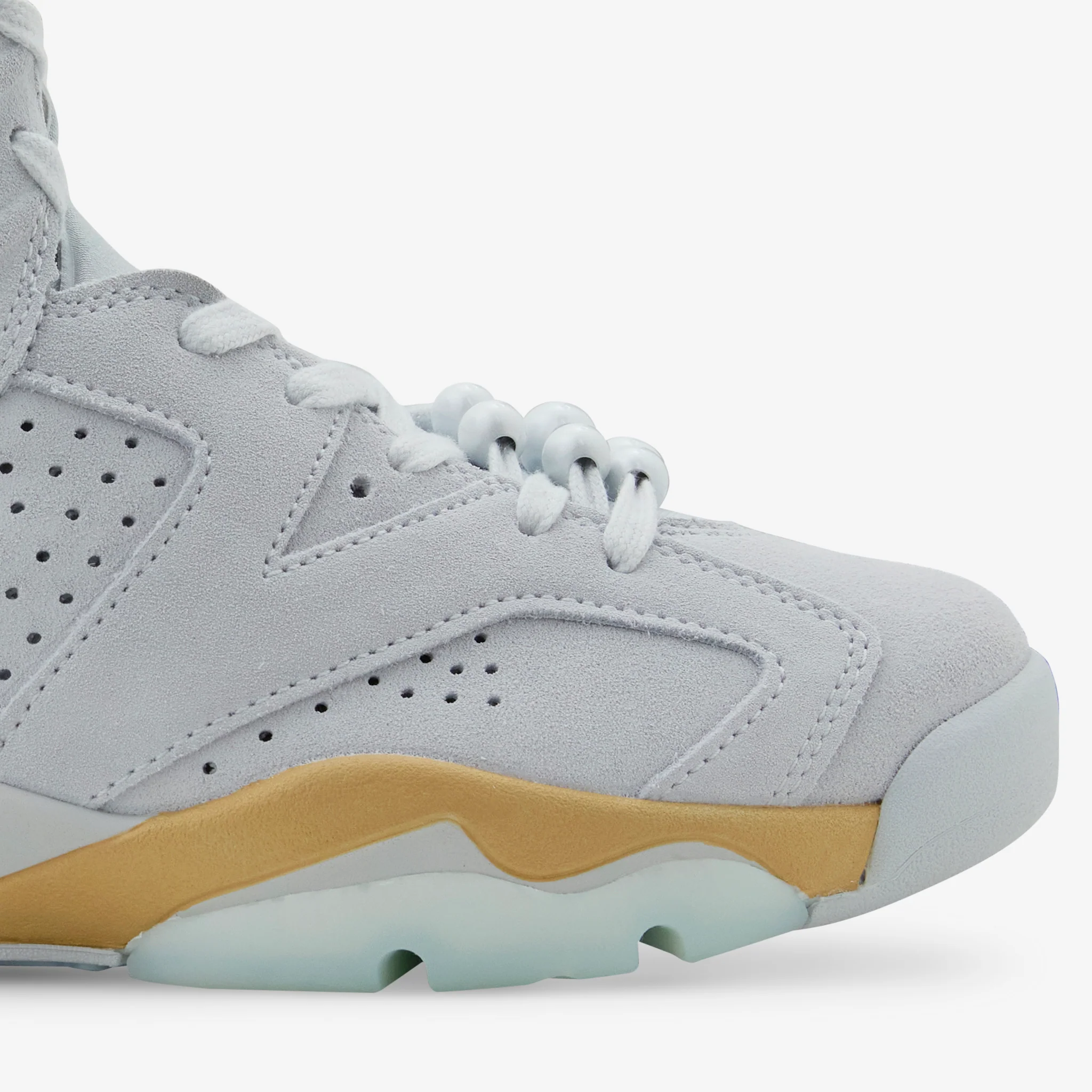 Women's Air Jordan 6 Retro Pure Platinum | Glacier Blue | Metallic Gold - Image 5