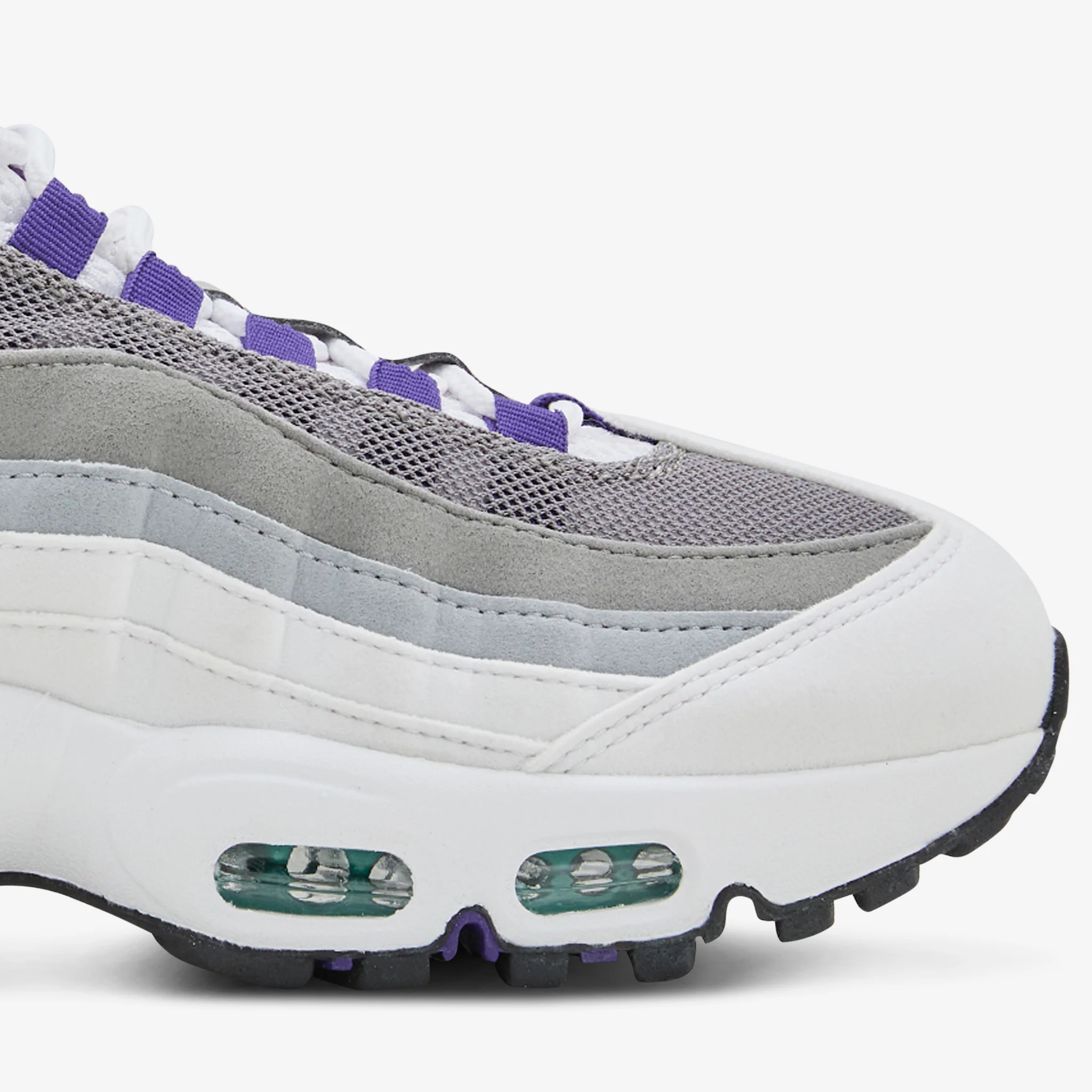 Women's Air Max 95 OG White | Court Purple | Emerald Green - Image 4