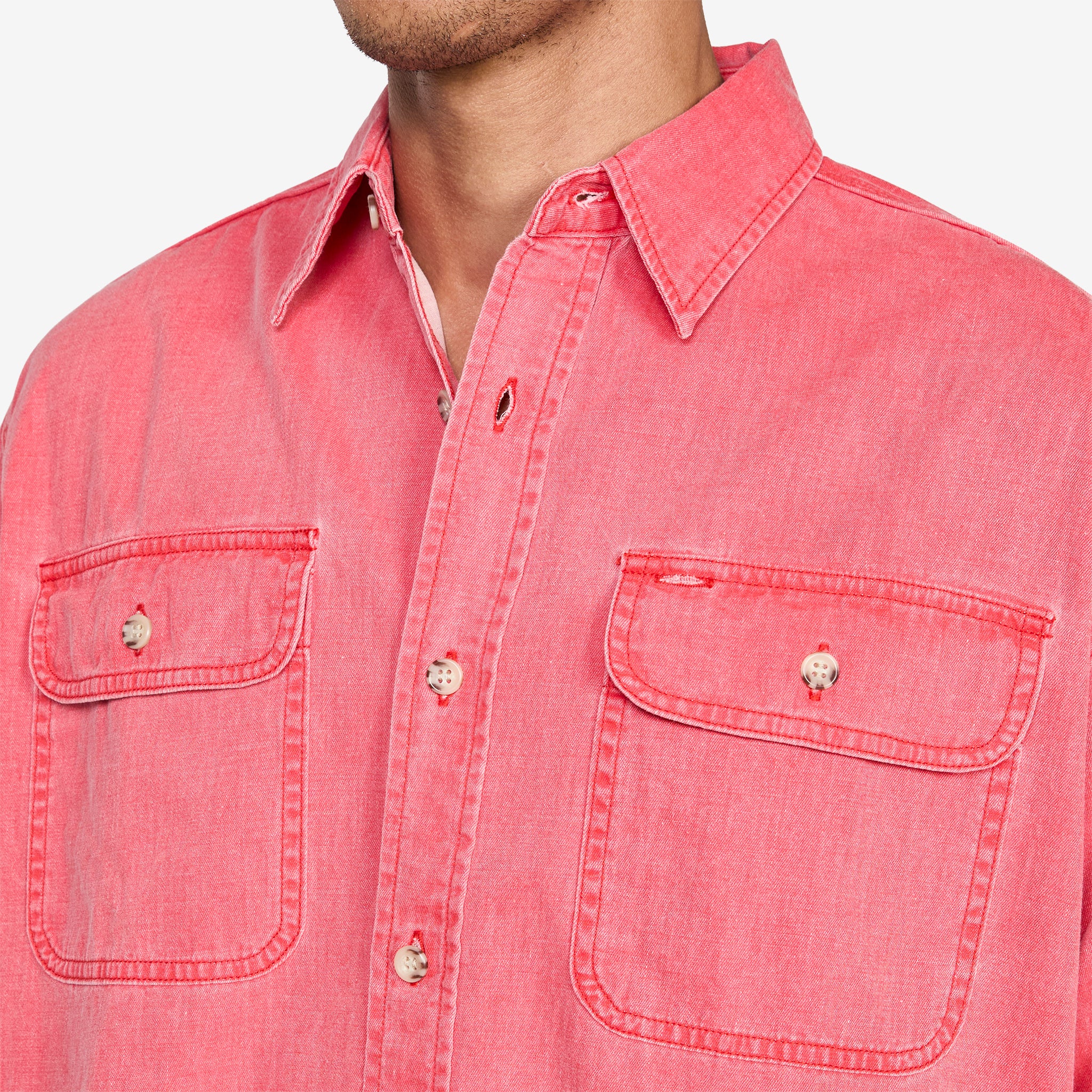 Work Light Denim Pigment Coating Red - Image 2