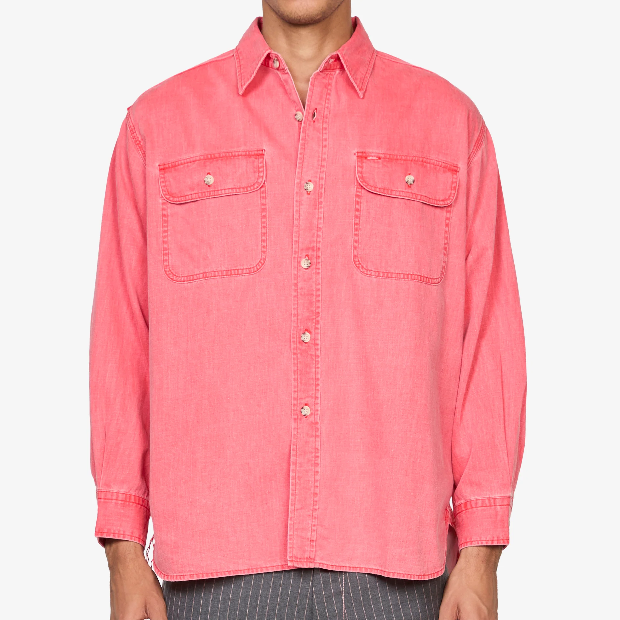 Work Light Denim Pigment Coating Red - Image 5